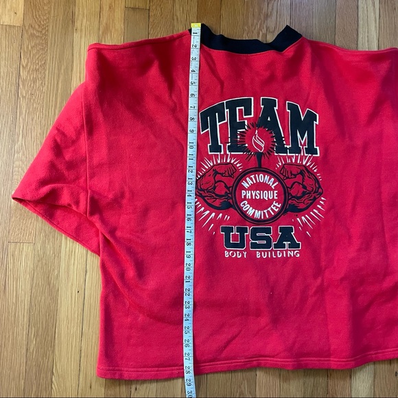 Vintage National Physique Committee Team USA Bodybuilding Sweatshirt Red XXL - Picture 8 of 8